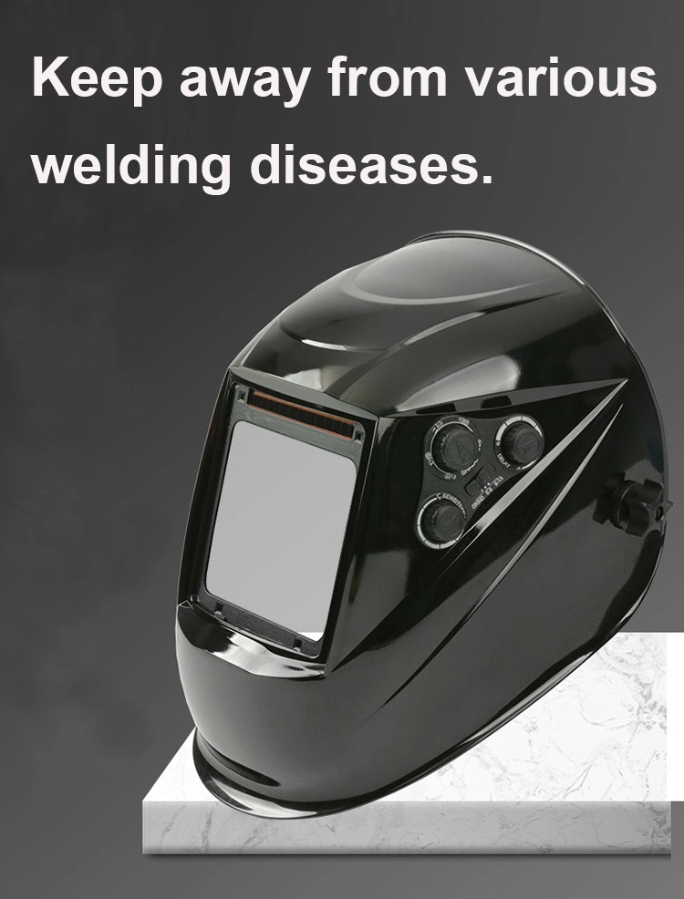 Rhk CE Large Screen True Color Solar Automatic Darkening Black Safety Protection Argon TIG MIG Welding Welder Helmet