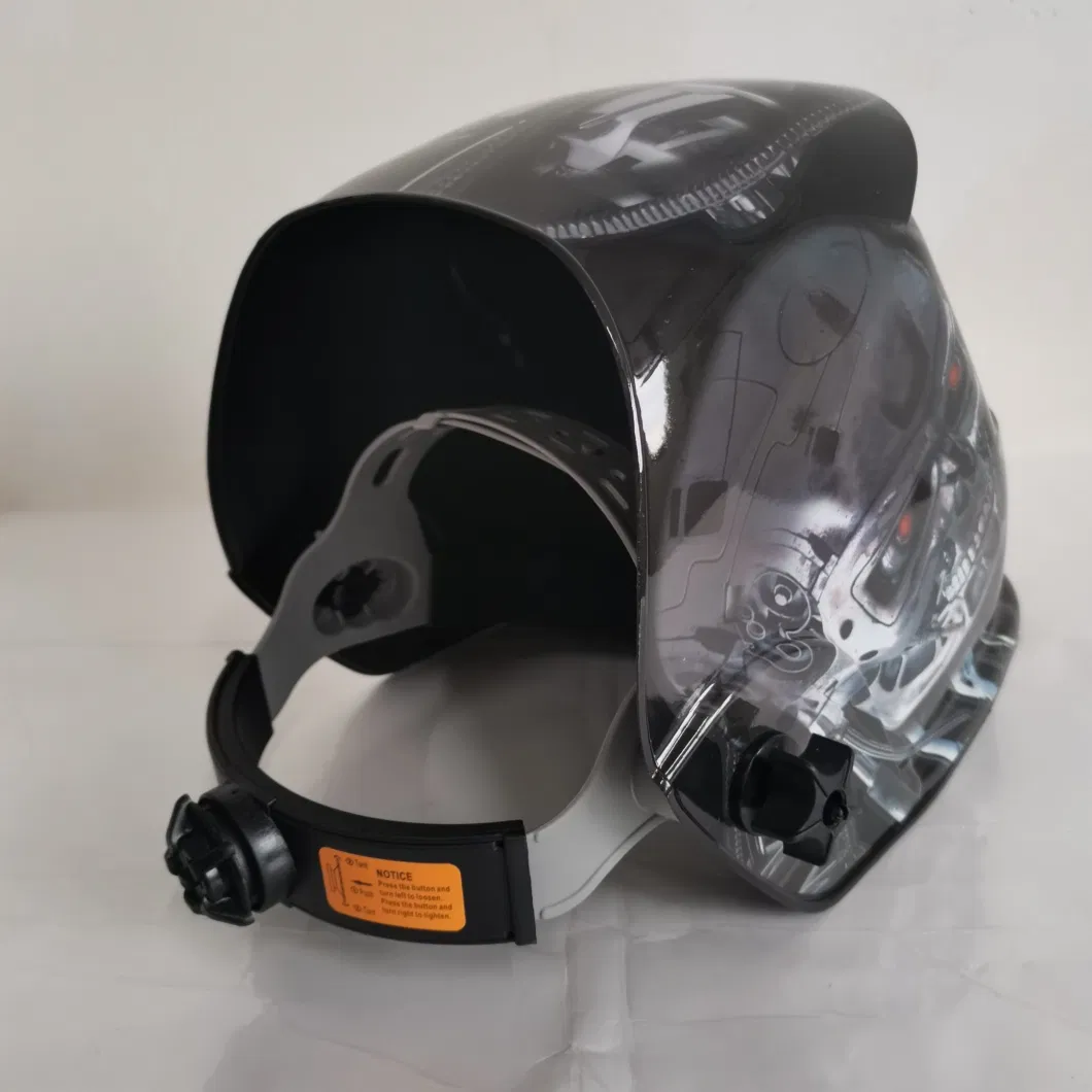 Profession Welder Protective Paint Decal Flame Welding Helmet Head-Mounted Solar Panel Auto-Darkening Welding Face Shield