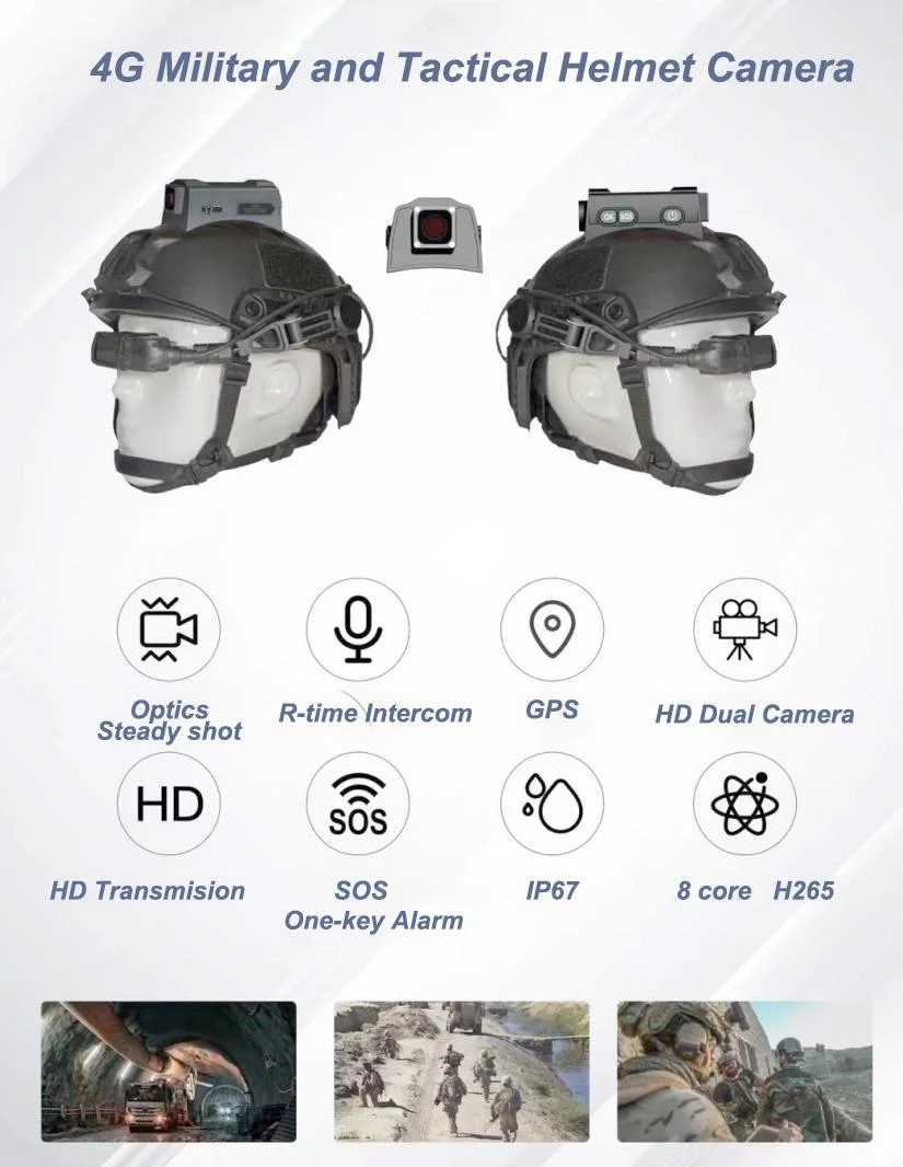 4G Tactical and Mili-Tary Helmet Dual Camera