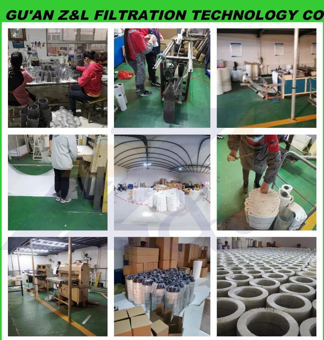 Z&L Factory Manufacturer Industrial 0.3 Welding Fume Powder Collection Cylindrical Polyester Dust Cartridge Air Filter