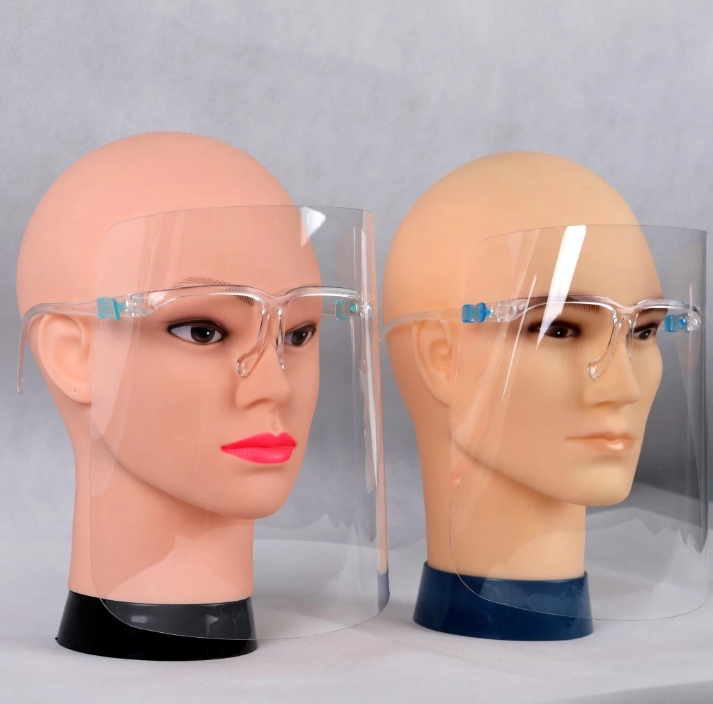 10 PCS Safety Face Shields with Glasses Frames - Anti-Fog Ultra Clear Protective Full Face Shields