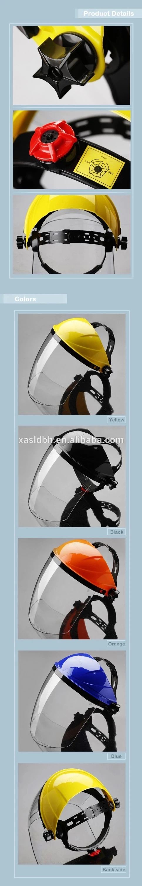 Bicycle Helmet Safety PC Full Face Transparent Visor Face Shield