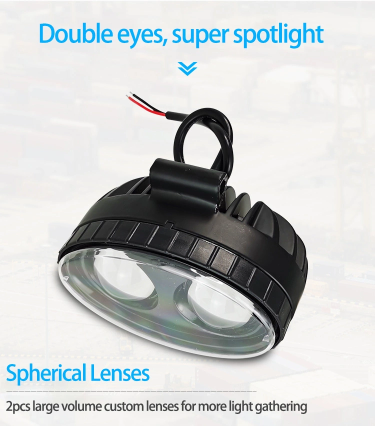 Warning Spotlight Reversing Lens Safety Warning Area Pedestrian Safety Red Blue