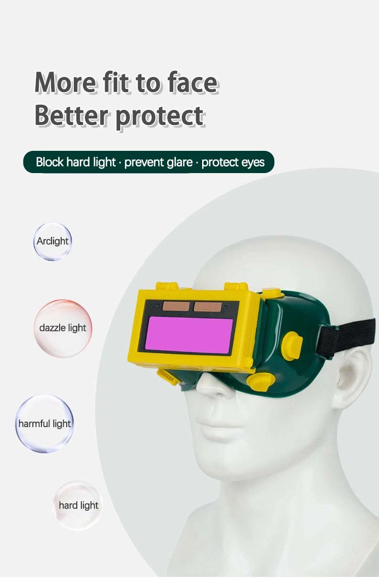 Wholesale Customization Auto Darkening Welding Helmet Eye Automatic Anti-Glare Electric Solar Darkening Safety Welding Goggles
