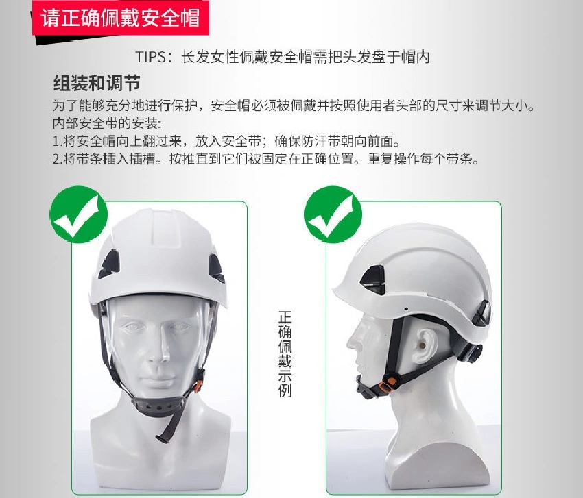 Industrial Head Protection Working Safety Helmet ABS Without Glasses