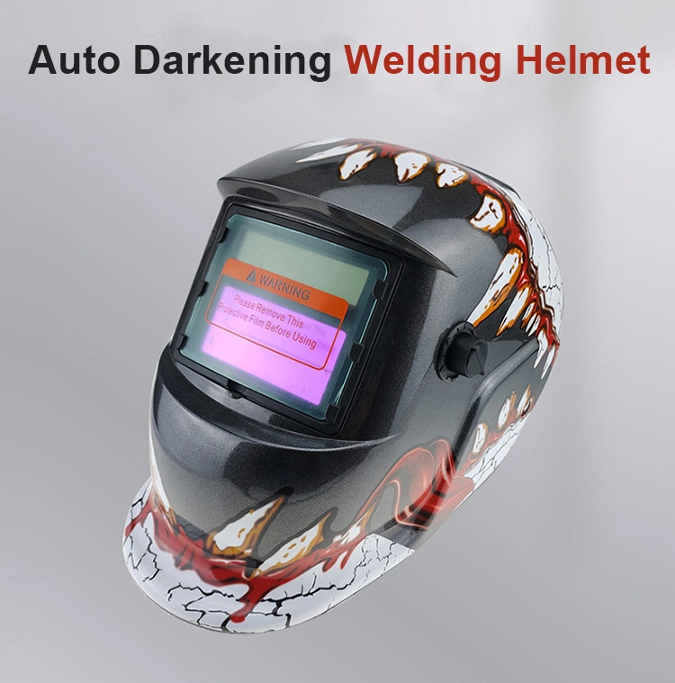 Rhk OEM Head-Mounted Hard Hat Auto Darkening Solar Power Automatic MIG TIG Welding Welder Helmet Decals