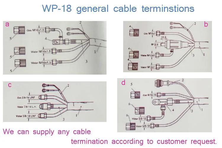 Wp18 Water Cooled TIG Torch Welding Torch Connector 35-50 Cable