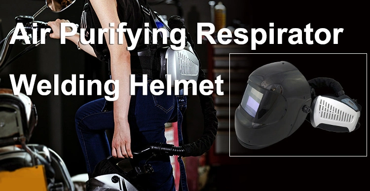 Ventilated Automatic Darkening Solar Powered Air Purifying Welding Helmet with Respirator