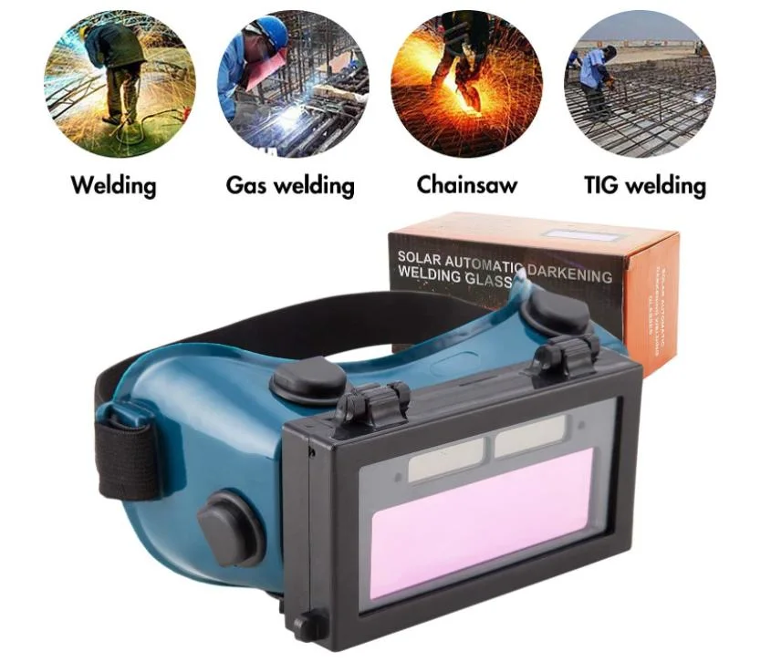 Welding Goggles, Auto Darkening LCD Welding Goggles Solar Glasses Mask Helmet Arc Eye Protection for Arc TIG MIG Grinding Welders