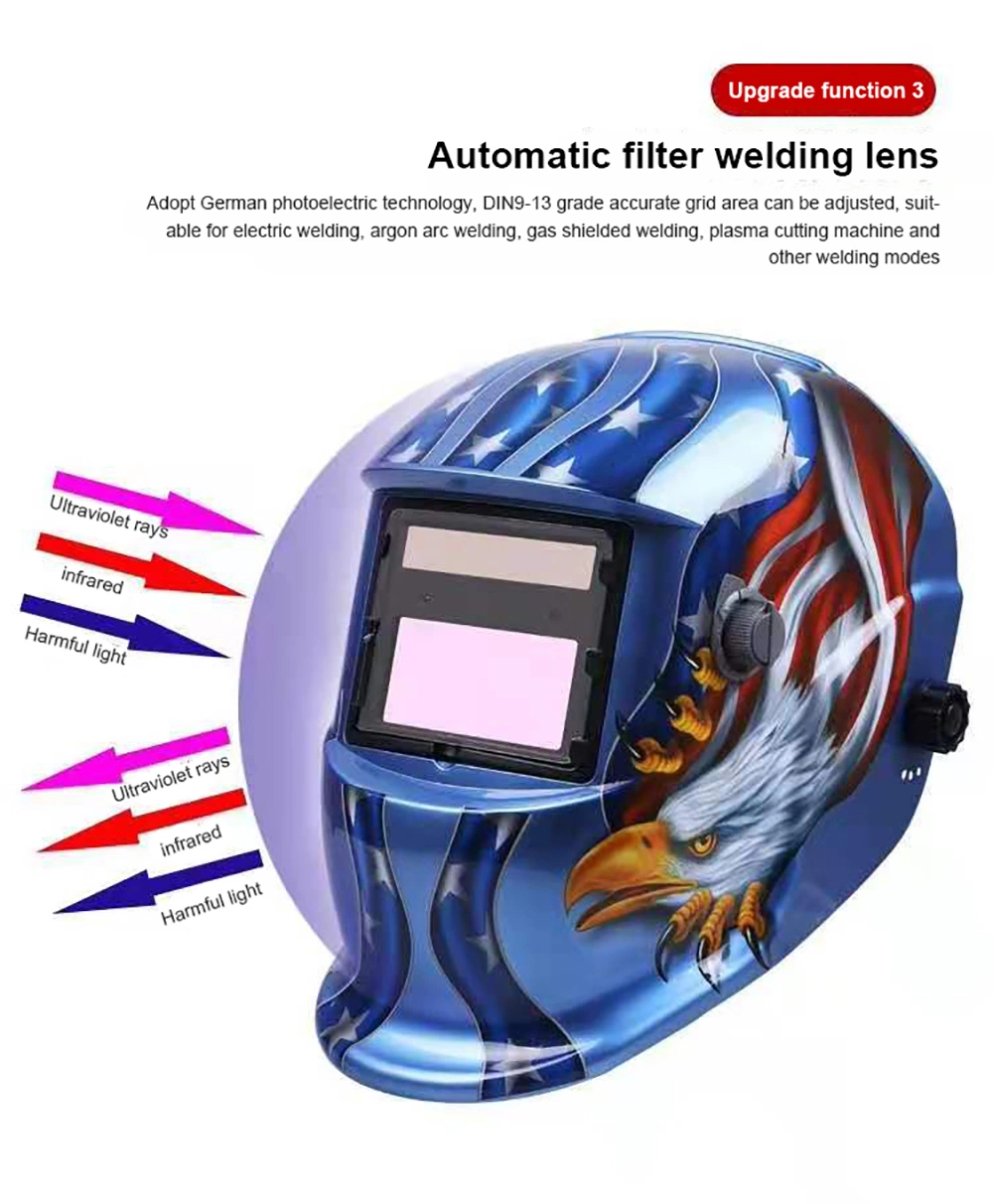 Soldering Supplies High Performance Solar Auto Darkening Welding Helmet for Arc TIG MIG Grinding Air Fed Kids Welding Helmet Passive