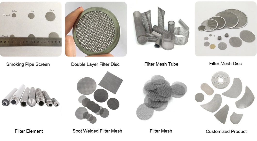 Multilayer Stainless Steel Spot Welding Woven Wire Mesh Filter Disc Pack