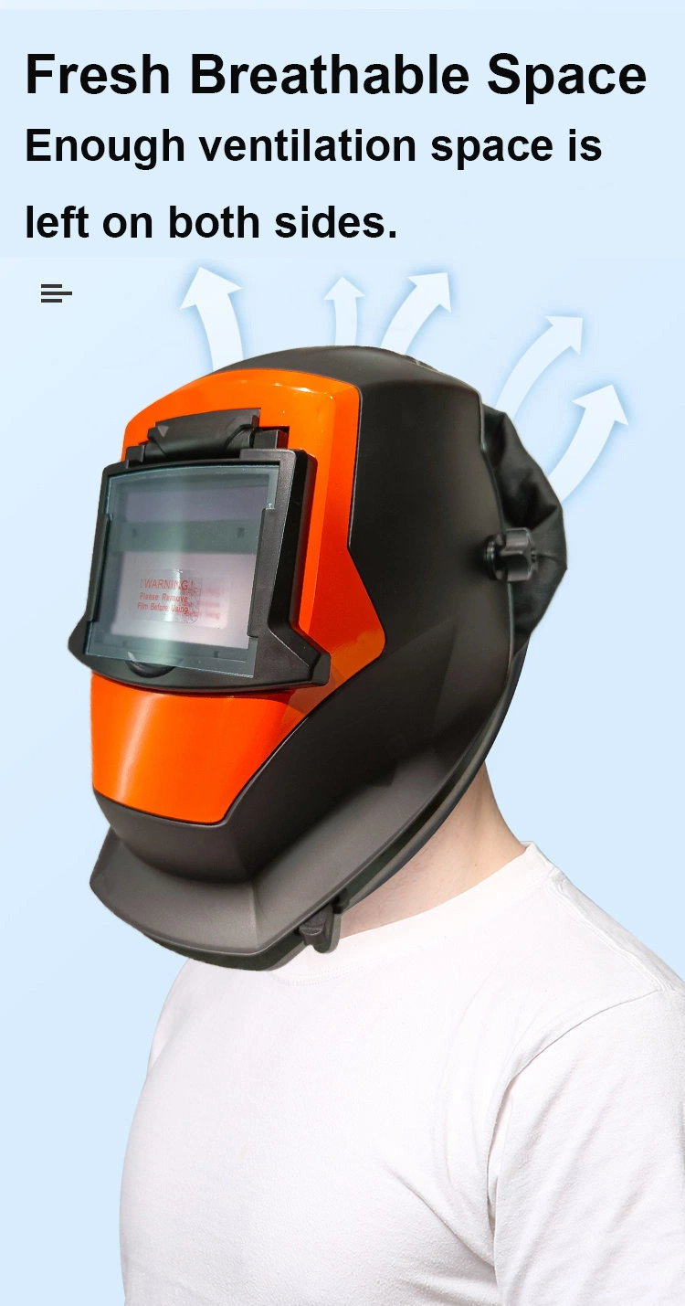 Rhk Automatic True Color Papr Solar Powered Auto-Darkening Air Purifying Ventilated Respirator Industrial Welding Helmet