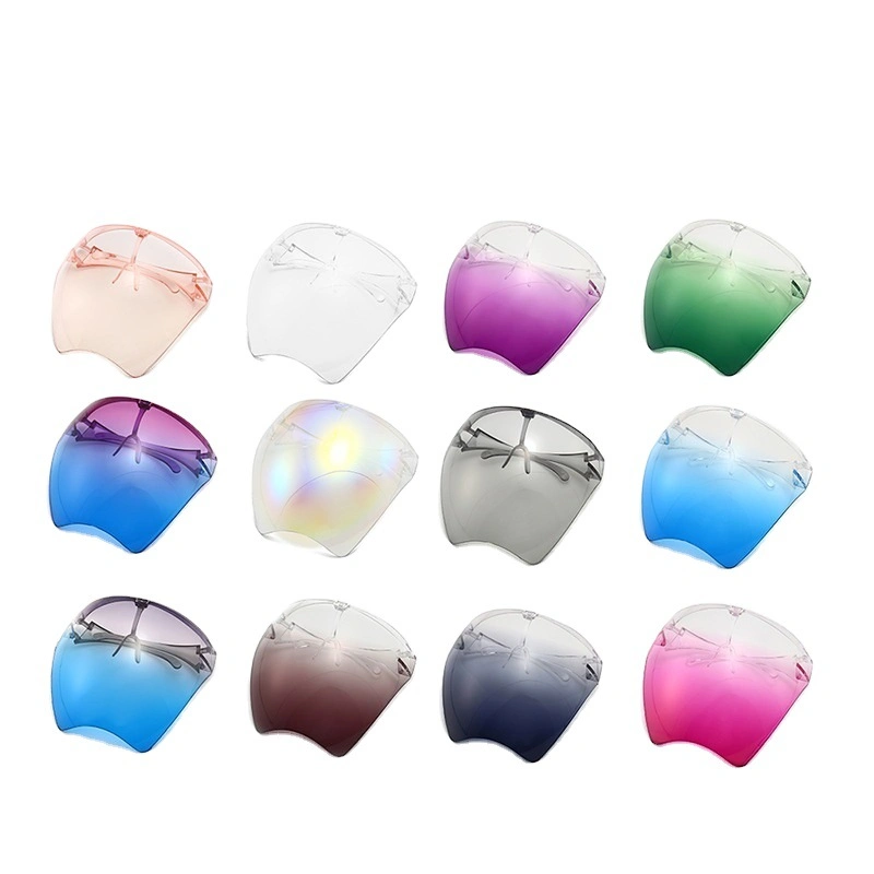 Protective Colourful Clear PC Face Shield with Anti-Fog Anti-Scratch