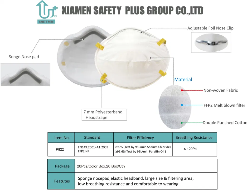 Factory Price FFP2 KN95 Disposable Protective Face Mask for Anti Dust Smell Welding Industry Respirator Mask