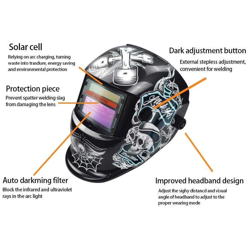 Solar Auto-Darkening Filter TIG MIG Grinding Helmet for Welding