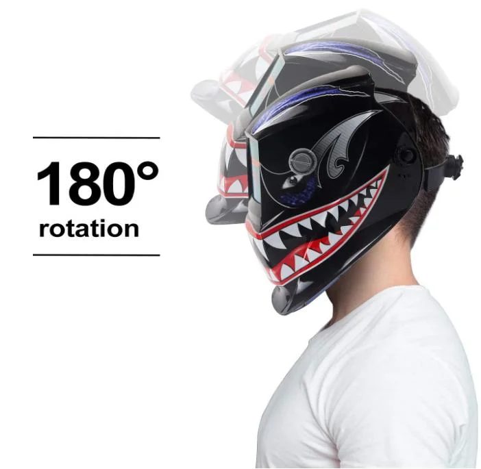 Factory Supply Auto Darkening Welding Helmet, Solar Powered Welding Hood, 2 Arc Sensor Shade Range 4/9-13 for MIG TIG Arc Welding Mask