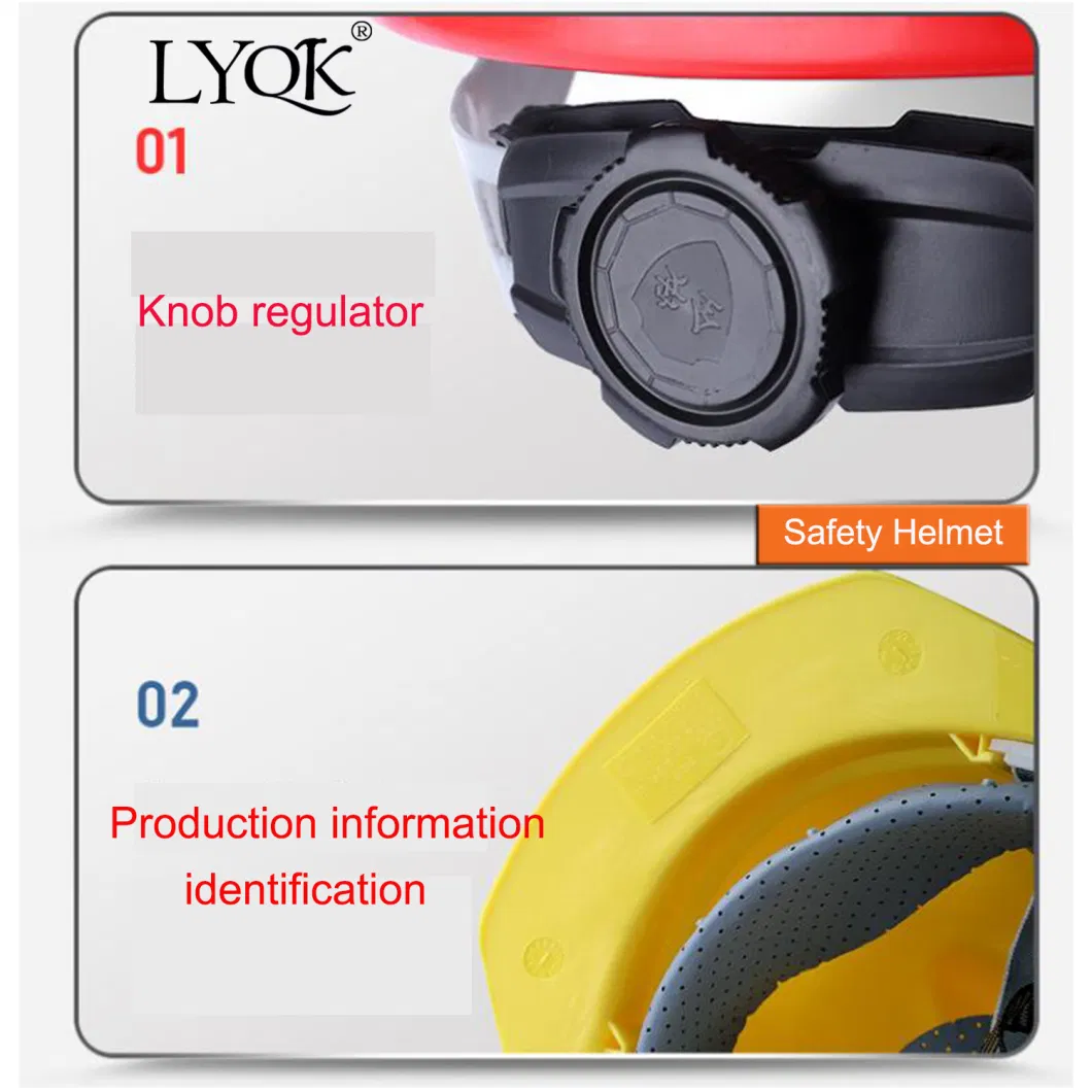Sh-01 PE/ ABS Head Protection Custom Engineering Construction Industrial Safety Helmet
