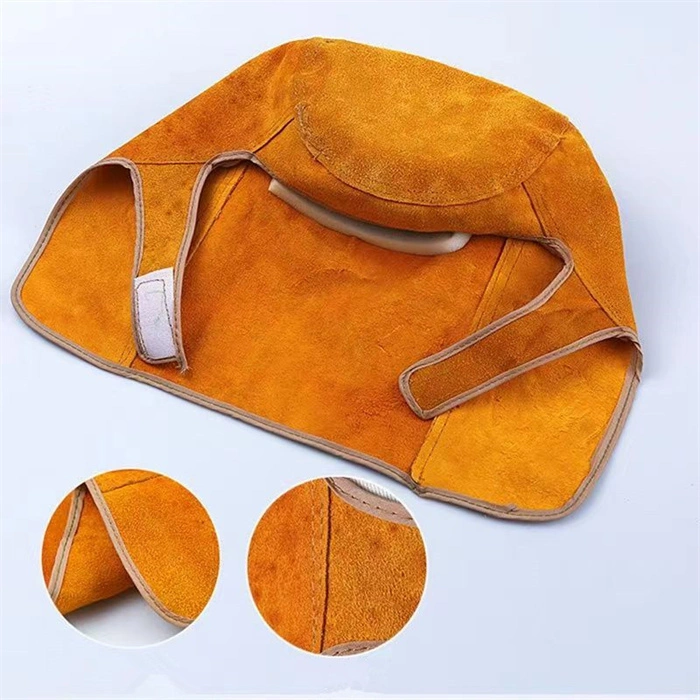 High Quality Cowhide Leather Safety Helmet Type Welding Mask on Sale
