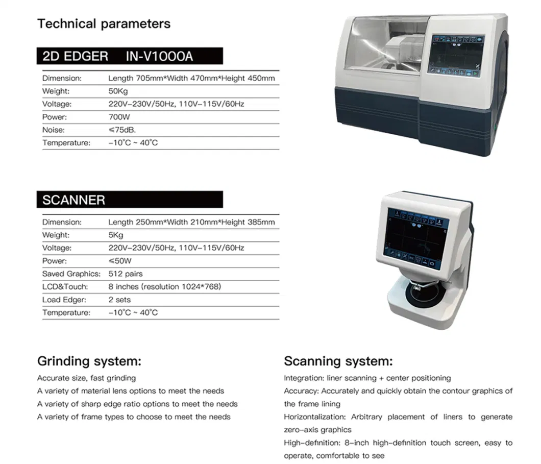 ICEN Optical Equipment For Lens Edging Auto Edger