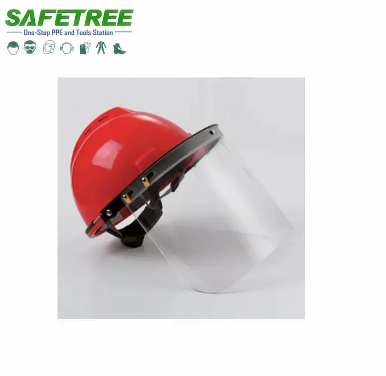 Safetree PPE Industrial Safety Clear PC Face Shield for Helmet