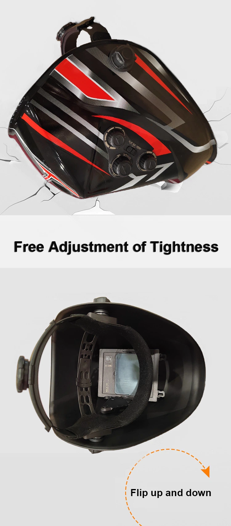 Rhk Tech Stickers Decals Automatic Mascara De Soldar Digital True Color Solar Auto Darkening Cutting Grinding Welding Helmet