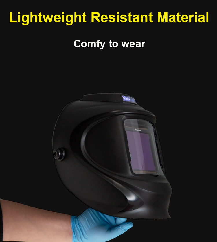 Rhk Tech Grind Weld Mask DIN5-9/9-13 Solar Auto Darkening Automatic Electronic Fan Cooling LED Lighting Welding Helmet