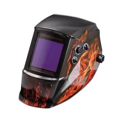 Hot Selling Red Painting Customized Solar Power Auto Darkening Lens Welding Helmet