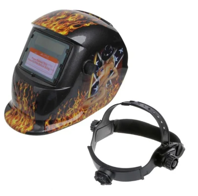 Casco per saldatura Cappa oscurante automatica a energia solare con paralume regolabile Gamma 4/9-13 per la schermatura maschera per saldatura ad arco MIG TIG
