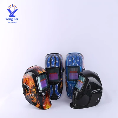 Fabbrica Commercio all&prime;ingrosso casco per saldatura automatica casco per saldatura solare autoscurante Casco per saldatura a oscuramento automatico alimentato a energia solare