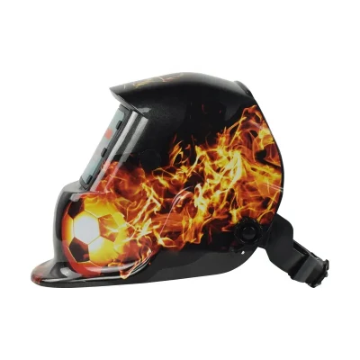 Hot Selling Red Painting potenza solare personalizzata lente oscurante automatica Casco per saldatura in vendita