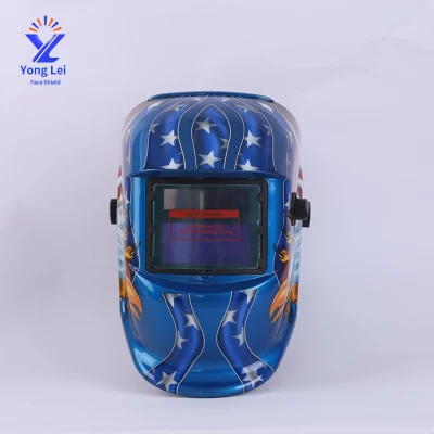 Fabbrica Commercio all&prime;ingrosso casco per saldatura automatica casco per saldatura solare autoscurante Casco per saldatura a oscuramento automatico alimentato a energia solare