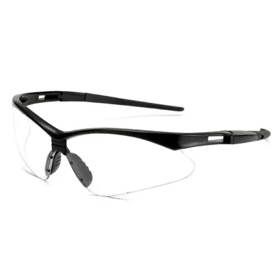 Telaio in nylon con gamba in PA antiscivolo in gomma morbida anti UV 400 Antifog CE occhiali di sicurezza protezione per lenti PC