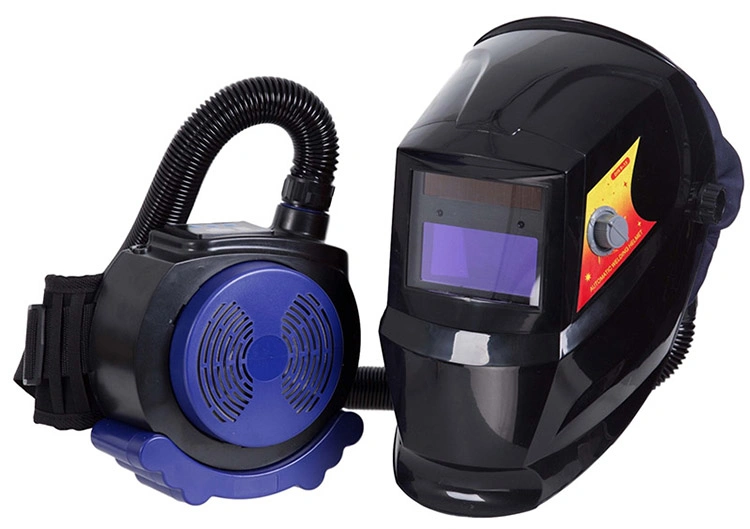 Industrial Solar Power Auto Darkening Welding Helmet for MIG TIG Welding with Air Ventilation Purifying Respirator System