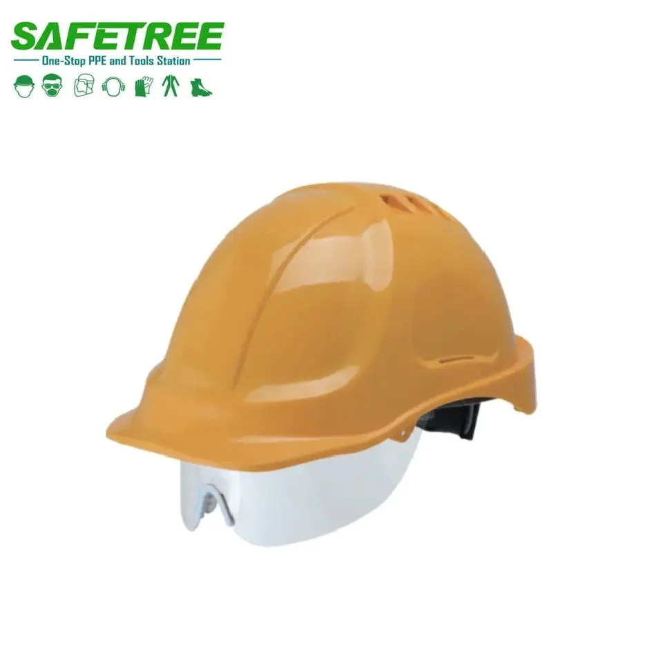 CE En397 and ANSI Z87.1 Safety Helmet Hard Hat with PC Visor