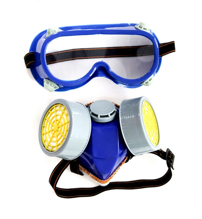 Double Activated Carbon Filter Safety Gas Mask Chemical Respirator