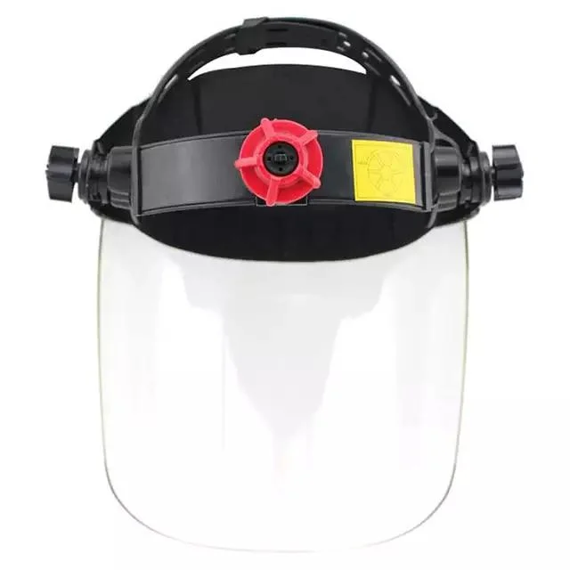 Yellow Face Mask Saefty Helmet with Transparent Visor