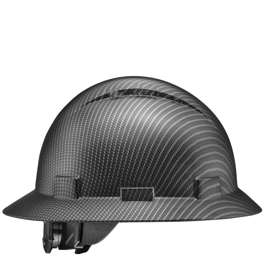 Protective Gear Custom Carbon Fiber Design Full Brim Hard Hat Safety Helmet