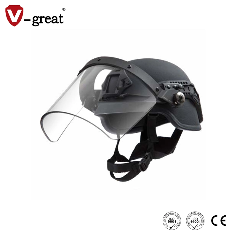 Wholesale PC Polycarbonate PC Clear Face Protection Riot Visor for Pasgt Helmet