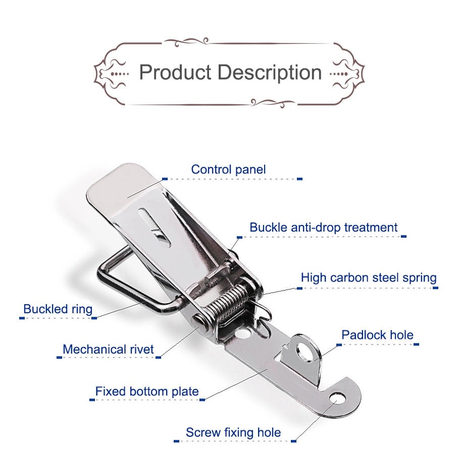 OEM 304 Stainless Steel Buckle Double Spring Snap Lock Buckle