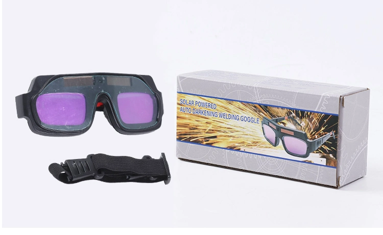 Rhk Auto Dimming Dual LCD PC Lens Safety Eye Protection Solar Auto Darkening Welding Goggles Glasses for Welder