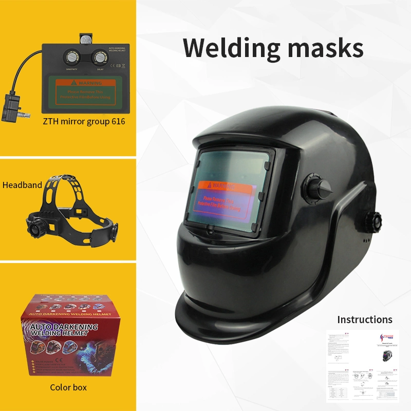 True Color Solar Auto Darkening Arc TIG MIG Cut Welding Grinding Helmet Hood Mask