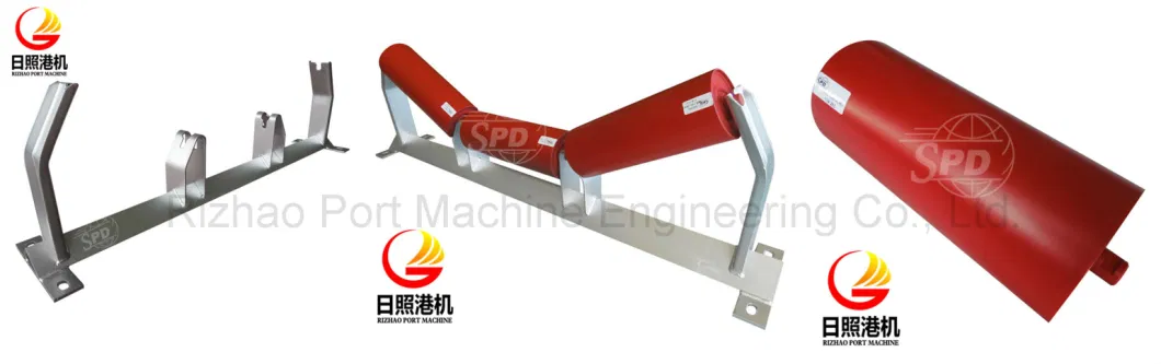 SPD Mine Transportation Belt Conveyor Idler Roller Carry Trough Return Training Galvanized Frame Brackets Support Stand Frame