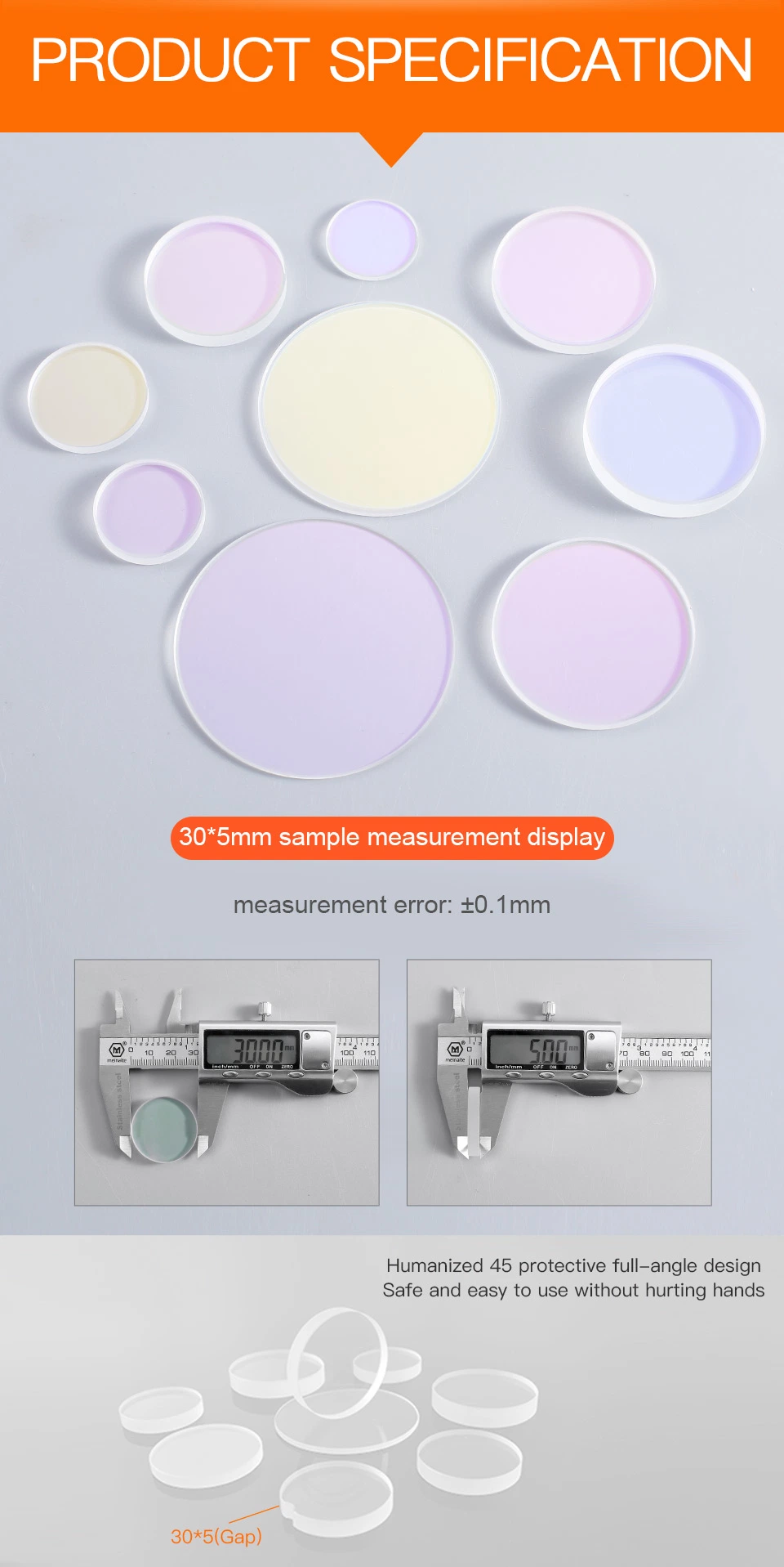 Startnow 1064nm 50X2mm Fused Silica Protection Lens for Fiber Cutting Welding Head