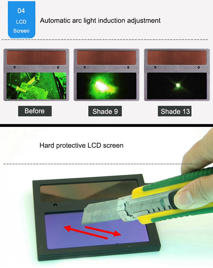 Adjustable Shade 9-13 Auto Darkening Solar Cell Welding Helmet