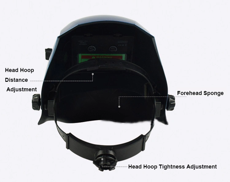 Lightweight Solar Powered Automatic Dimming Protective PC Screen Half Helmet Argon Arc Welding Helmet