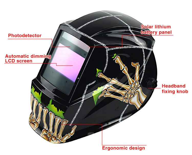 Rhk CE Custom Stickers Large Screen True Color Solar Auto Darkening Safety Protection Arc MIG TIG Welding Helmet Decals