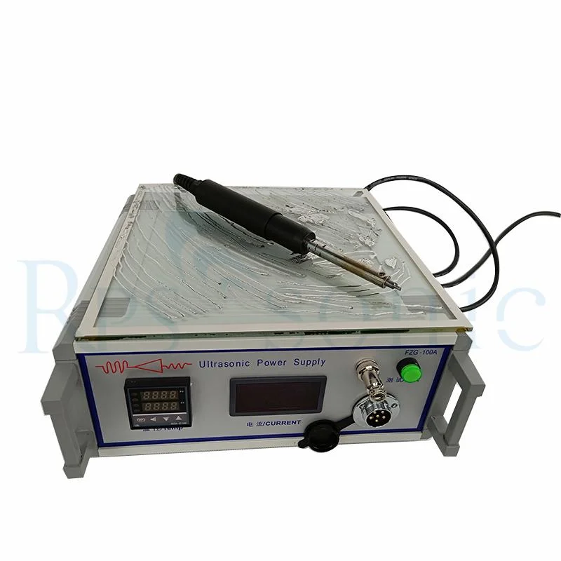 60kHz, Ultrasonic Soldering Iron 60kHz Soldering Copper Wire on Glass