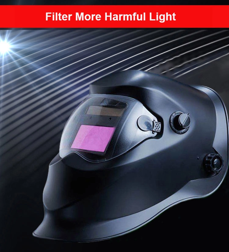 Rhk Changzhou Factory Cheap Price Professional Solar Auto Darkening Black Safety Welder Welding Helmet