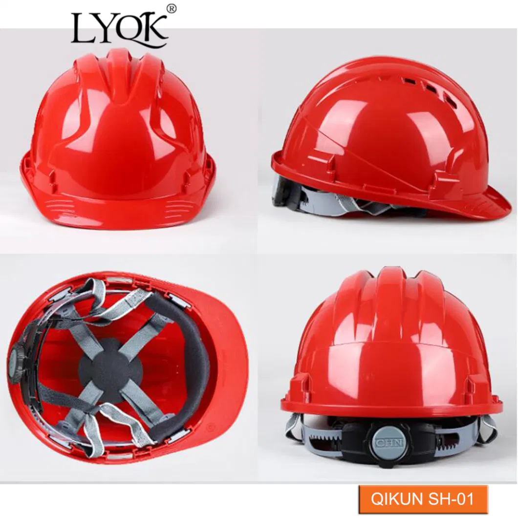 Sh-01 PE/ ABS Head Protection Custom Engineering Construction Industrial Safety Helmet