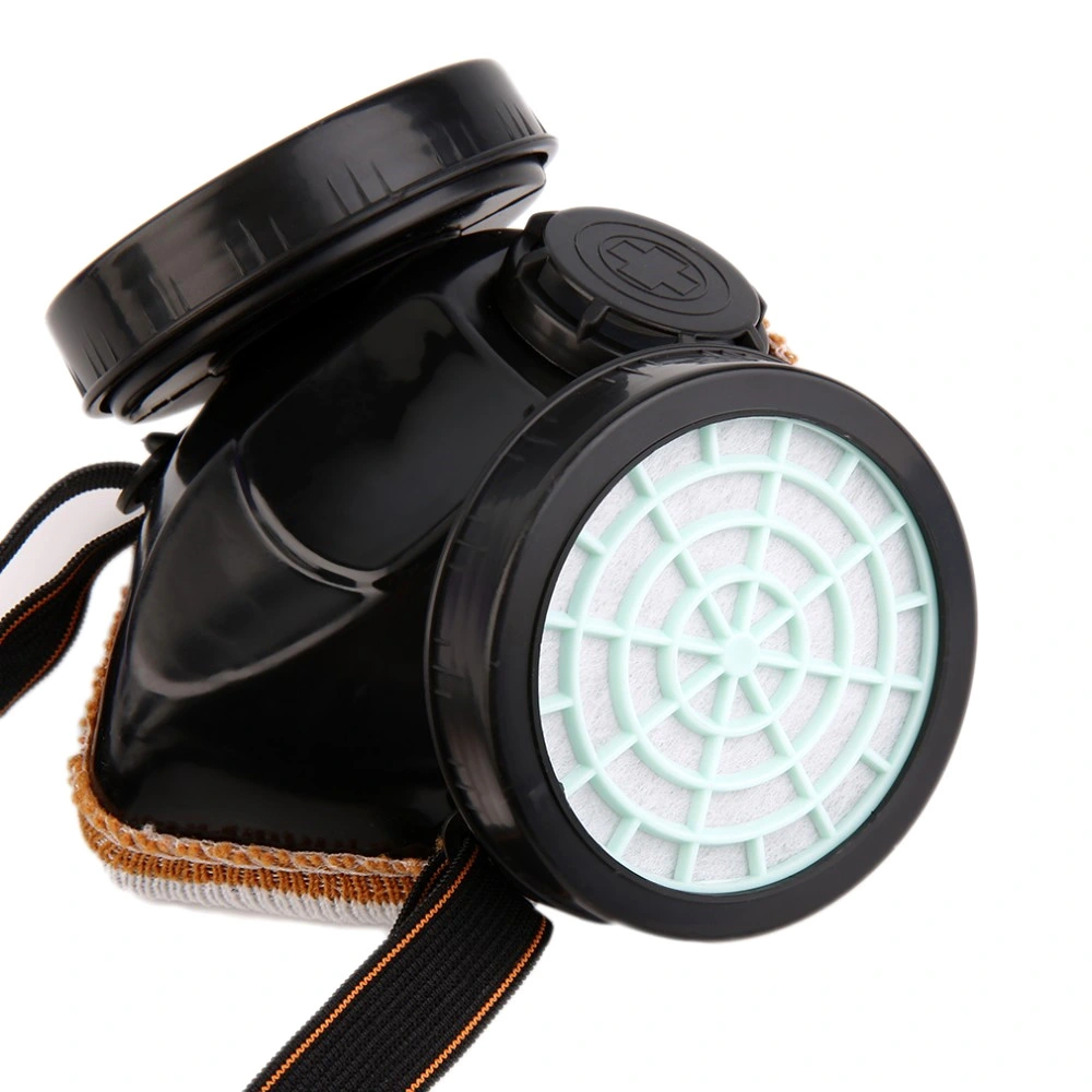 Double Activated Carbon Filter Safety Gas Mask Chemical Respirator